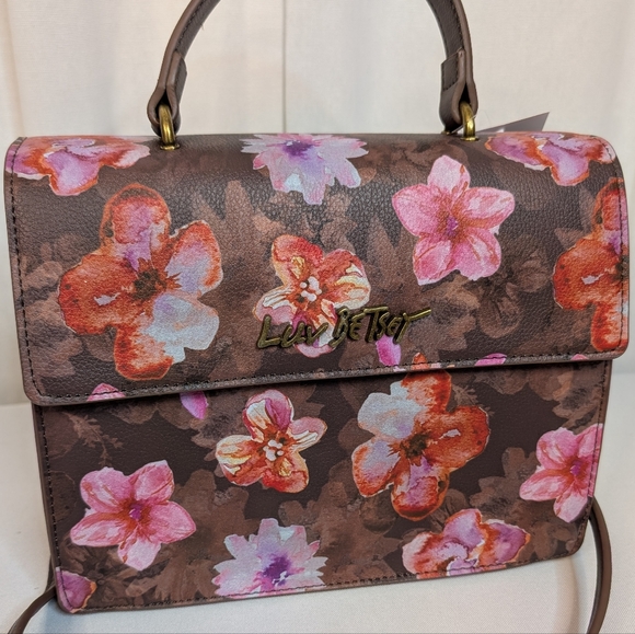 Betsey Johnson Crossbody Handbag  Brown Floral NWT - Picture 7 of 7